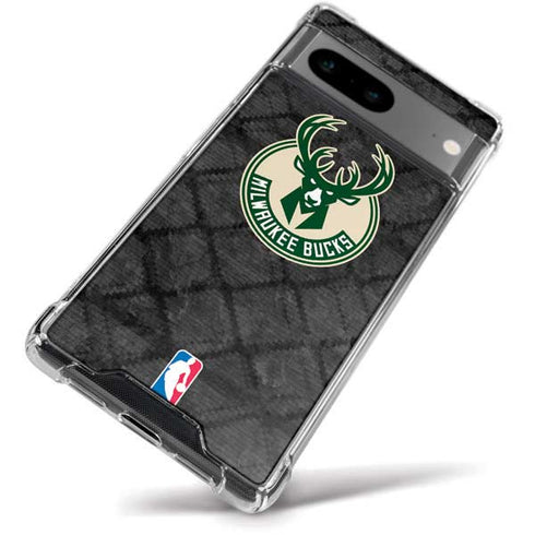 NBA Milwaukee Bucks Rusted Dark Google Pixel 8a Clear Case